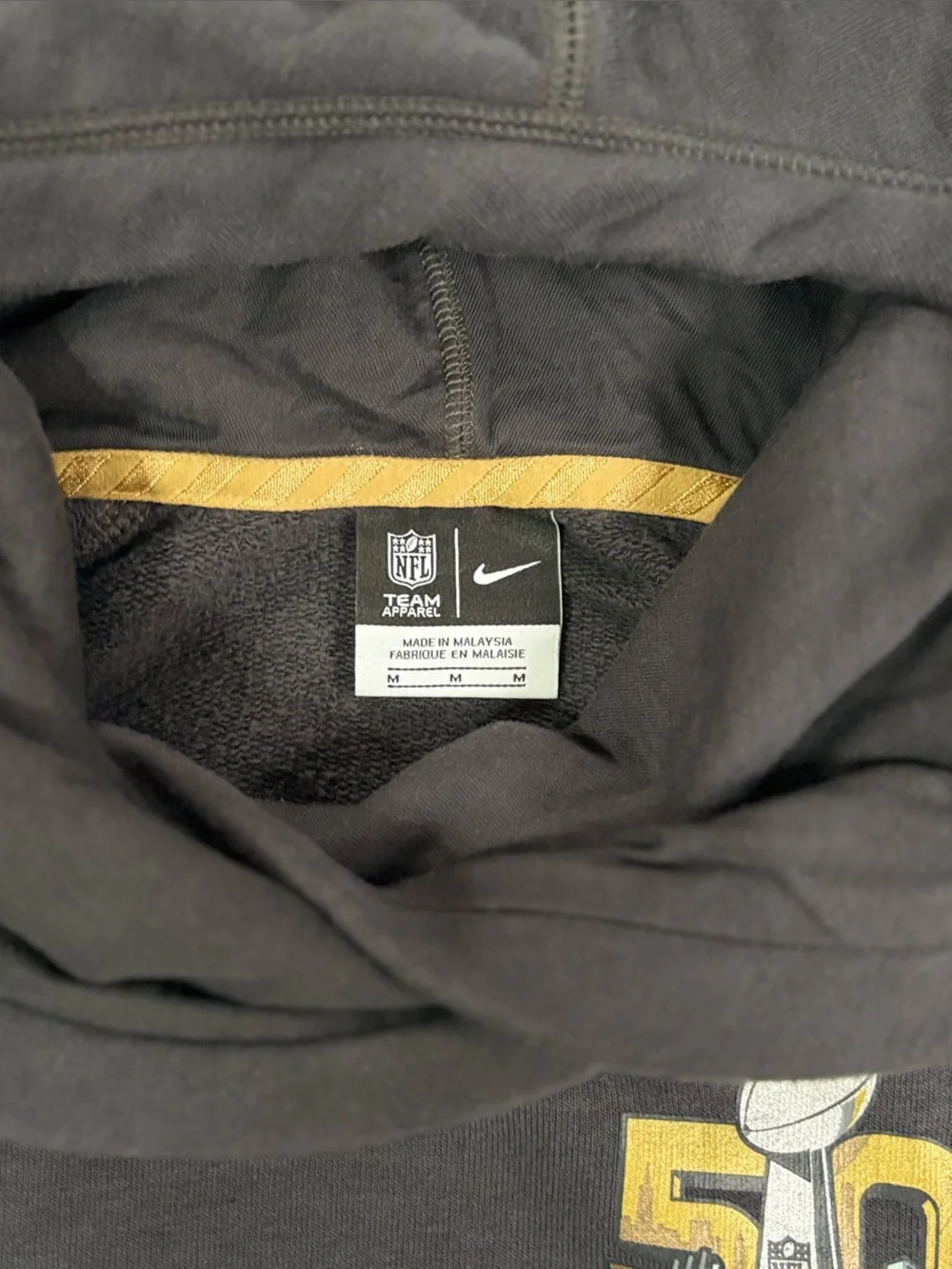 Nike NFL Super Bowl 50 Limited Edition Gold Accent Hoodie - Women's M - Picture 2 of 6